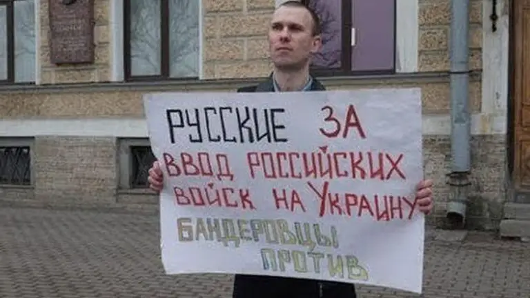 Нео-нацист Антон Раевский в Одессе 2014